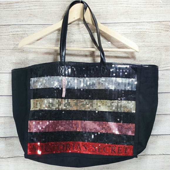 New W/ Tags! Victoria's Secret Sequined Tote - Picture 1 of 3